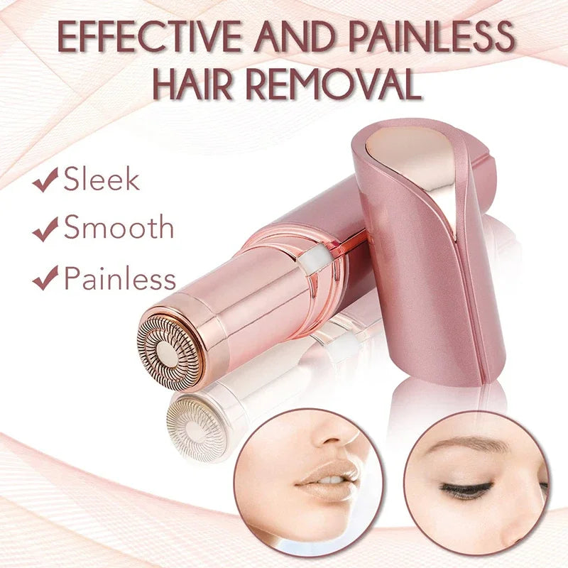 Depiladora facial eléctrica USB para mujeres. Indolora, con luz, portátil y veloz.
