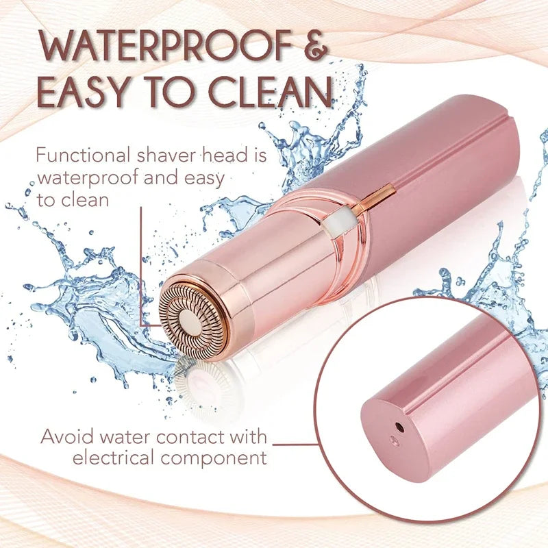 Depiladora facial eléctrica USB para mujeres. Indolora, con luz, portátil y veloz.